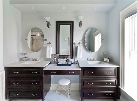 Price not inclusive of countertop/sinks. Awesome Double Vanity With Makeup Table Applied To Your ...