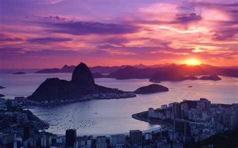 Sunset In Rio De Janeiro Phone Wallpapers
