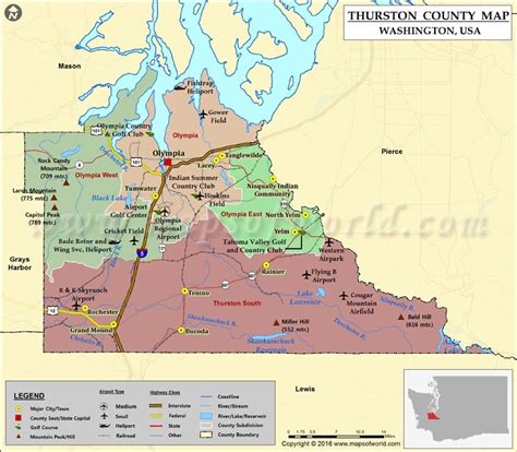 Thurston County Map Washington