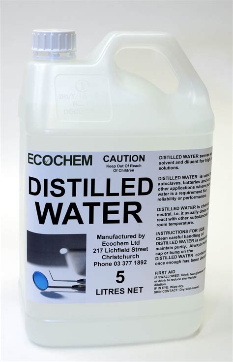 The ph value of distilled water is theoretically 7, neither acid or base. Distilled water - Ecochem Limited
