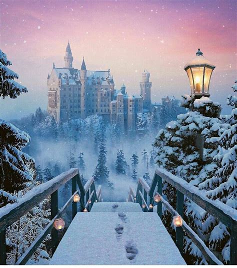 Vesnic333 Neuschwanstein Castle Bavaria Germany Winter Scenery