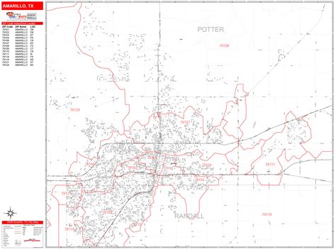 Amarillo Texas Zip Code Map