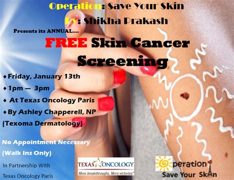 Operation Save Your Skin To Host Free Cancer Screening