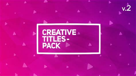 Creative Titles Package Video Templates Envato Elements