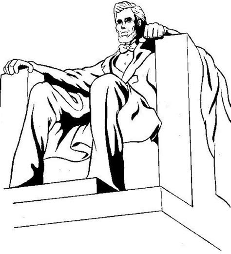 LINCOLN MEMORIAL COLORING PAGE