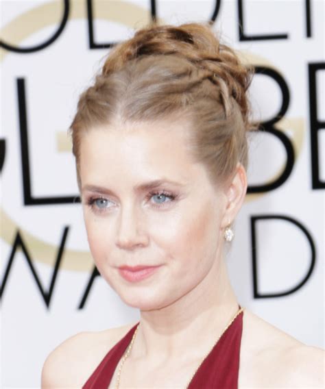 Amy Adams Long Curly Formal Updo Hairstyle Light