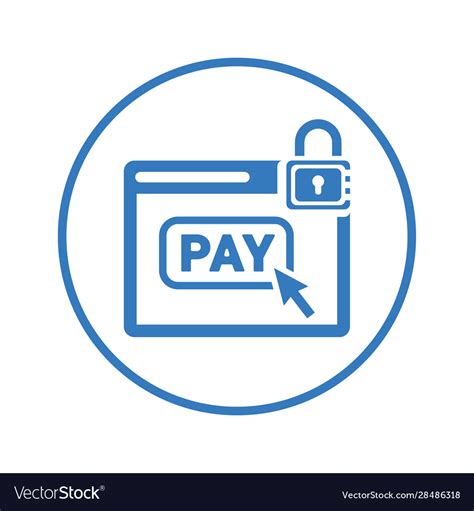 Online Payment Secure Pay Icon Royalty Free Vector Image