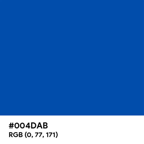 Deep Azure Blue Color Hex Code Is 004dab