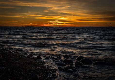 Ocean Waves Near Sea Shore During Sun Set · Free Stock Photo