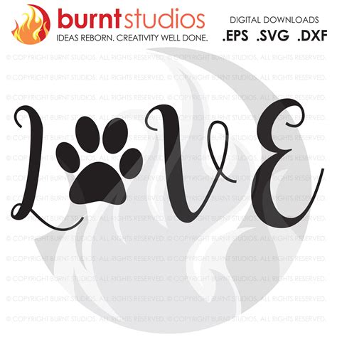 Paw Print Heart SVG File For Cricut Or Silhouette, Animal Lover SVG