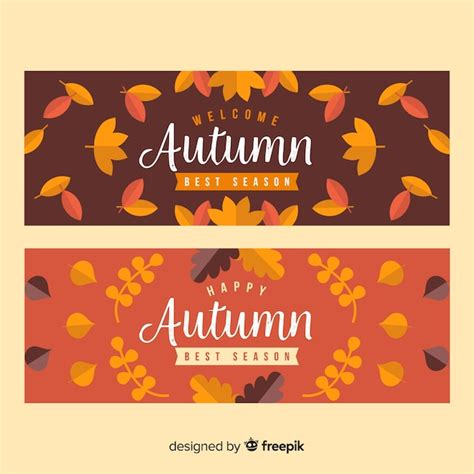 Free Vector Creative Autumn Banners