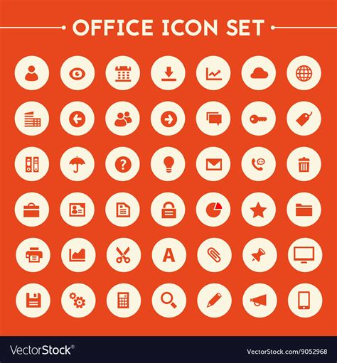 Big Ui Ux And Office Icon Set Royalty Free Vector Image