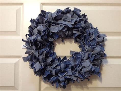 Large Denim Wreath Wreaths Torn Jeans And Jeans