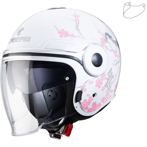 Caberg Uptown Bloom Ladies Open Face Motorcycle Helmet And Visor Ladies