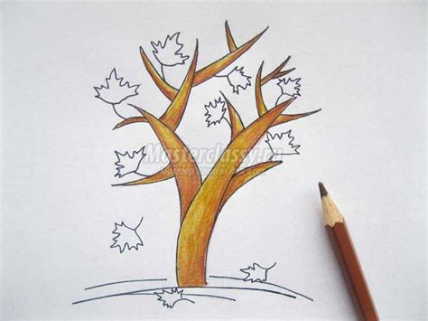 Как нарисовать осеннее дерево Мастер класс