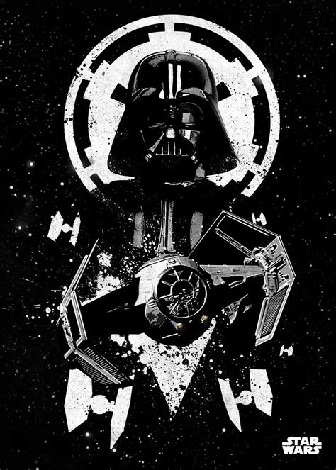 Tie Advanced Movies Poster Print Metal Posters Displate Star Wars