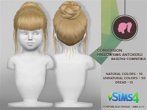 Coupure Electrique Anto S Kerly Hair Retextured Sims 4 Hairs Sims