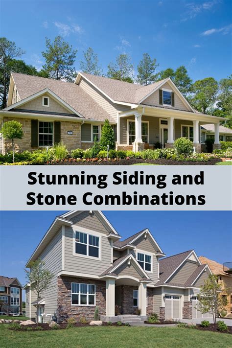 Stunning Siding And Stone Combinations Stone Houses Siding Styles