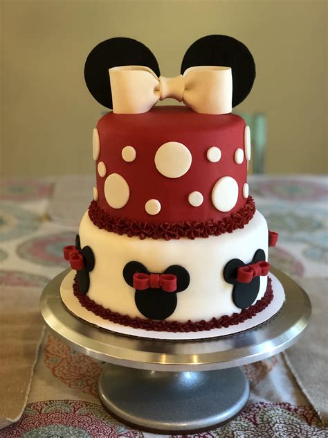 A Minnie Mouse Cake Made For My Daughters Second Birthday R Disney