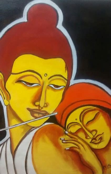 Buy Krishna And Radha In Love Handmade Painting By Nidhi Jain Codeart