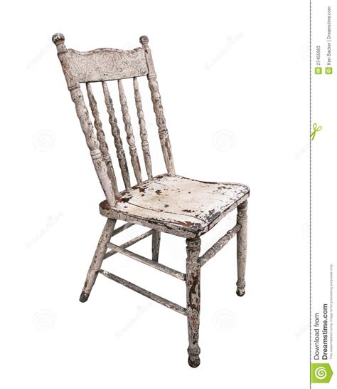 The appeal of old wooden furniture recycled or reclaimed wooden. Old Worn Wooden Kitchen Chair Isolated Stock Image - Image ...