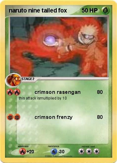 Pokémon Naruto Nine Tailed Fox 2 2 Crimson Rasengan My