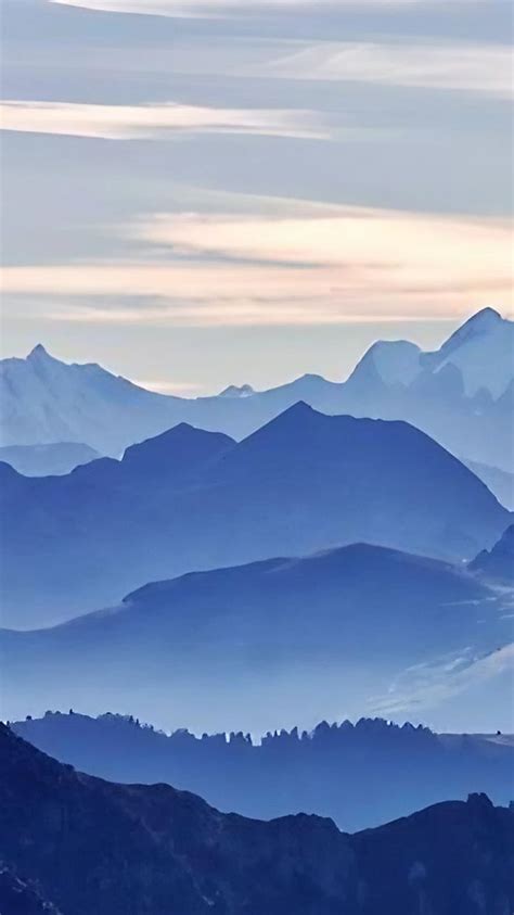 Blue Mountain Foggy Foggy Mountains Nature Hd Phone Wallpaper Peakpx