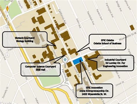 University Of Windsor Campus Map Map
