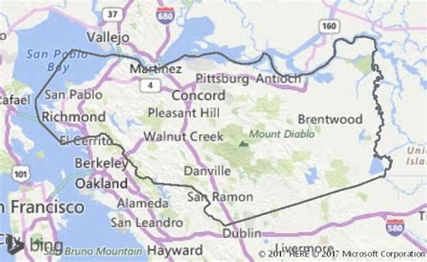Map Of Contra Costa County Ca