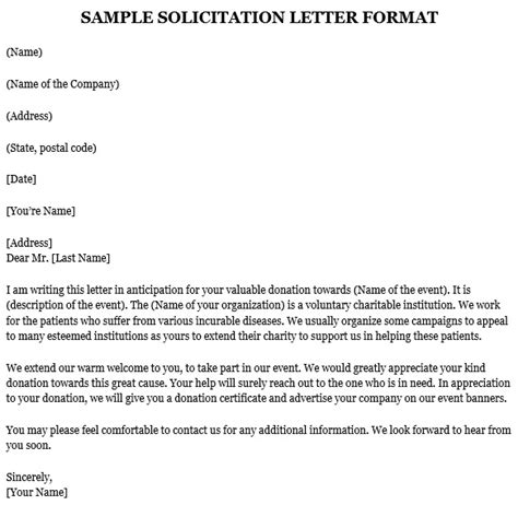 20 Free Editable Solicitation Letters Templates And Samples Best
