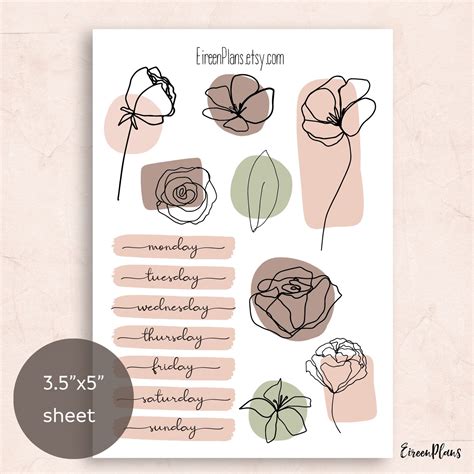 Aesthetic Bullet Journal Stickers Printable Printable Templates