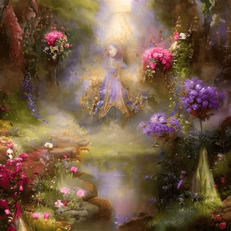 Mystical Whimsical Fairy Garden Background · Creative Fabrica