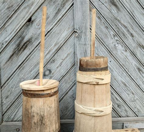 Wooden Butter Churn Primitive Antique Country Decor Large Etsy