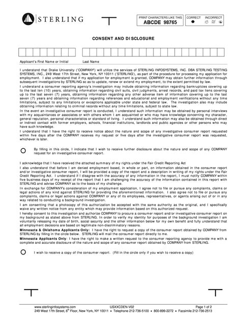 Sterling Background Check Form Fill Out And Sign Online Dochub