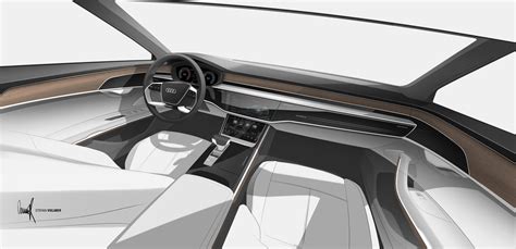 Audi A8 Interior Design Sketch Render Car Body Design