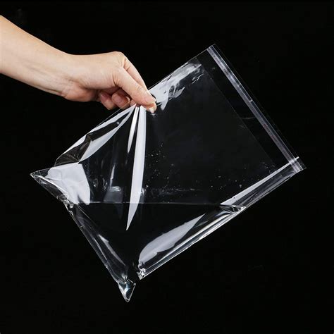 Thick Clear Cello Durable Plastic Resealable Self Sealing Poly