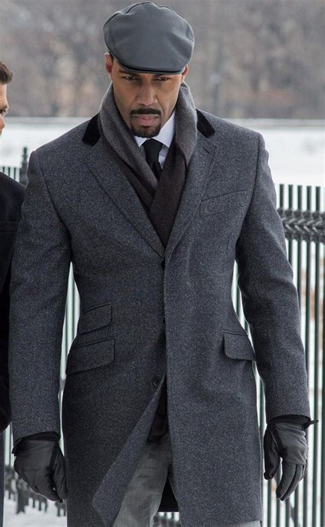 Power Omari Hardwick Grey Coat Mens Outfits Mens Winter Fashion