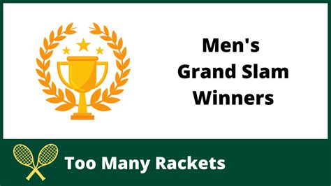 Mens Grand Slam Winners Singles Too Many Rackets