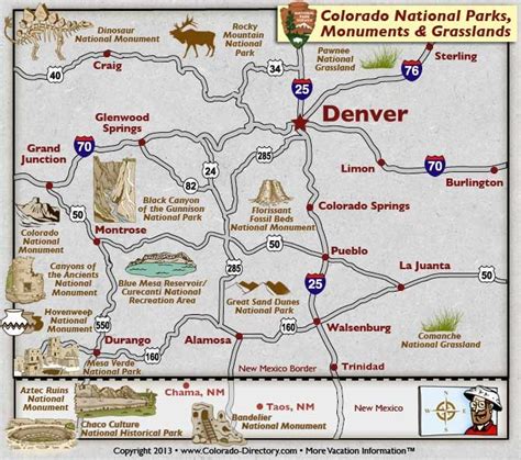 √ Map Of Colorado State And National Parks