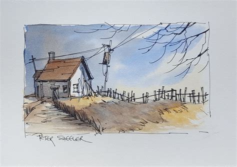 A Simple Pen And Wash Using Just 3 Colours Watercolor Art