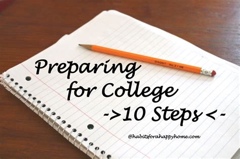 Enter your official identification and contact details. Preparing for College—10 Steps - Hodgepodge
