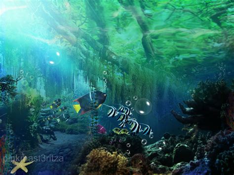 Photoshop Tutorials Photo Manipulation Underwater Forest Surreal Scene