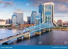 Jacksonville, Florida, USA Downtown Skyline on the River. Stock Image ...