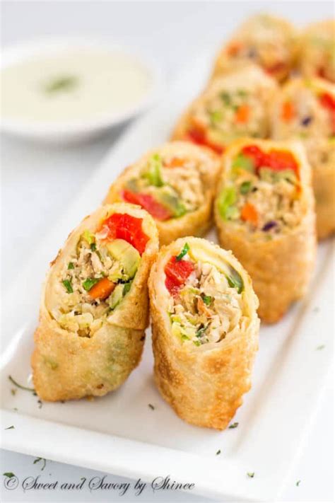 May 06, 2019 · instructions in a large skillet heat the olive oil to medium high heat. Chicken Avocado Egg Rolls ~Sweet & Savory