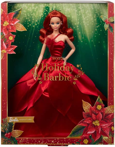 Barbie Doll Barbie Signature 2022 Holiday Collectible Brunette Wavy