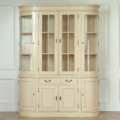 Large Cream Dresser Display Cabinet