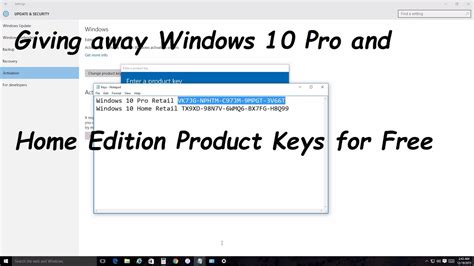 Giving Away Windows 10 Pro And Home Product Keys For Free Youtube