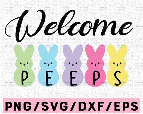 Welcome Peeps Svg Peeps Svg Easter Peeps Clip Art Easter Clipart
