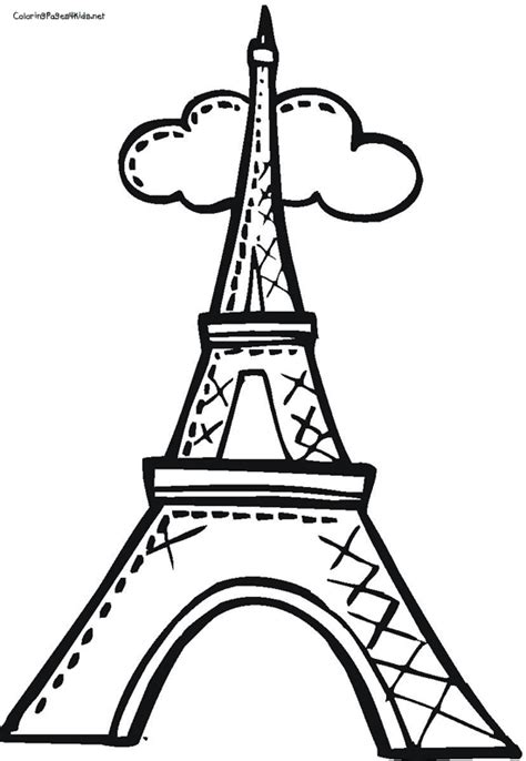 Eiffel Tower Coloring Pages For Kids At Free
