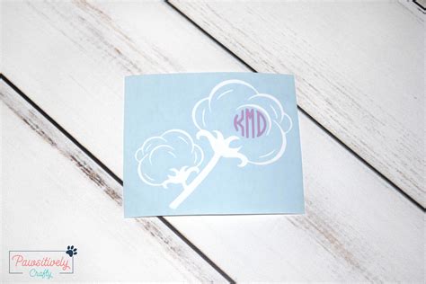 Monogram Cotton Vinyl Decal Cotton Ball Decal Cotton Farming Etsy